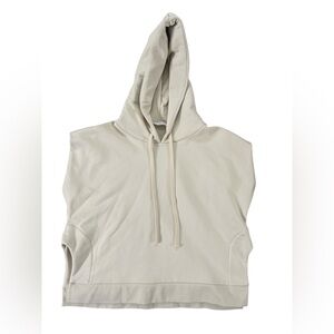 Kiefermann Cotton Sleeveless Hooded Beige Sweatshirt Size Medium